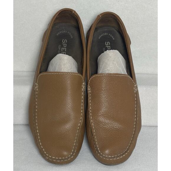 Sperry Wave Driver Venetian Loafer Tan Leather Mens 10.5 Preppy Comfort - Picture 1 of 8